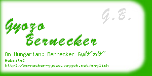 gyozo bernecker business card